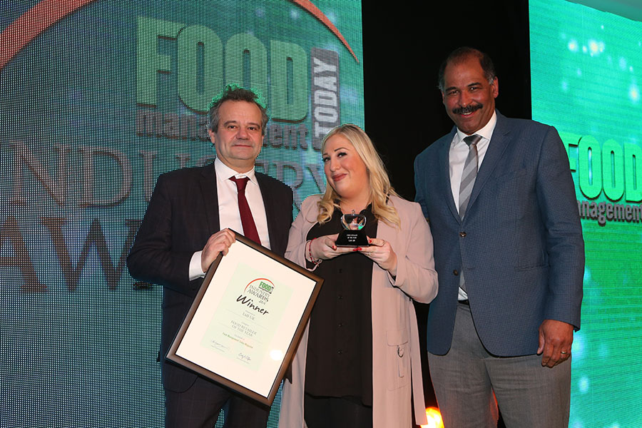 FOOD RETAILER OF THE YEAR - Lidl UK<br>Mark Hix, Maya Orr of Lidl UK with category partner Bob Orishaguna of Sika.