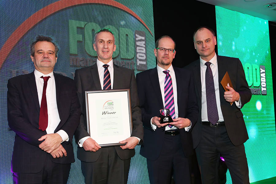 BEST MACHINERY/EQUIPMENT SUPPLIER - Mettler-Toledo (UK) Ltd<br>Mark Hix, Warren Tomlinson and Mike Clarke of Mettler-Toledo (UK) Ltd with category partner Andrew Howells of Teknomek Ltd.