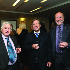 John Torode flanked by Professor Ralph Early (left) and FMT managing editor and publisher Graham Yandell (right).