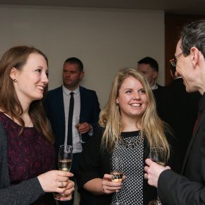 Daniel Thiem from Tulip with fellow guests Pippa Wisbey and Jess Vincent from organisation Help for Heroes.